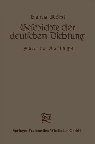 Geschichte der deutschen Dichtung (eBook, PDF) Geschichte der deutschen Dichtung (eBook, PDF)