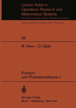 Konsum- und Produktionstheorie I (eBook, PDF) - Henn, R.; Opitz, O.