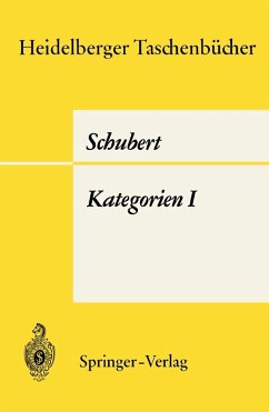 Kategorien I (eBook, PDF) - Schubert, H.
