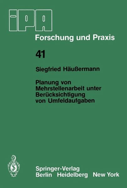 Planung von Mehrstellenarbeit unter Berücksichtigung von Umfeldaufgaben (eBook, PDF)