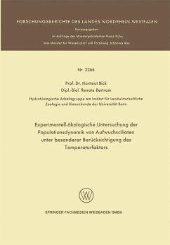 Experimentell-ökologische Untersuchung der Populationsdynamik von Aufwuchsciliaten unter besonderer Berücksichtigung des Temperaturfaktors (eBook, PDF) - Bick, Hartmut