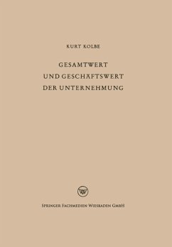 Cover Gesamtwert und Geschäftswert der Unternehmung (eBook, PDF)