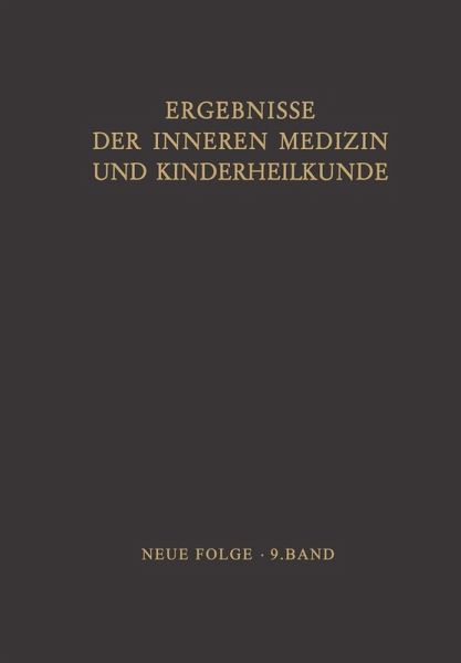 Ergebnisse der Inneren Medizin und Kinderheilkunde (eBook, PDF)