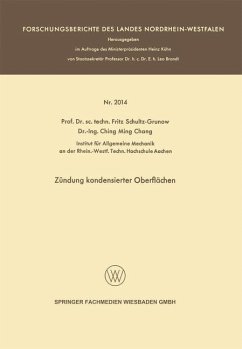 Zündung kondensierter Oberflächen (eBook, PDF) - Schultz-Grunow, Fritz