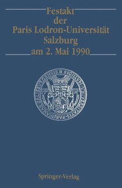 Cover Festakt der Paris Lodron-Universität Salzburg am 2. Mai 1990 (eBook, PDF)
