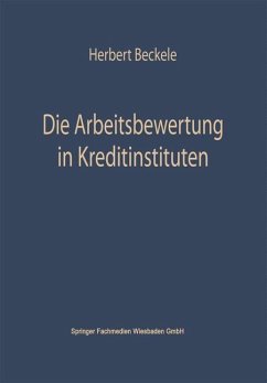 Cover Die Arbeitsbewertung in Kreditinstituten (eBook, PDF)