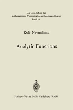 Analytic Functions (eBook, PDF) - Nevanlinna, Rolf