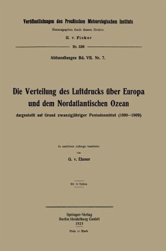 Cover Die Verteilung des Luftdrucks über Europa und dem Nordatlantischen Ozean (eBook, PDF)
