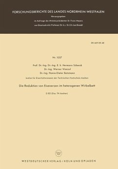Die Reduktion von Eisenerzen im heterogenen Wirbelbett (eBook, PDF) - Schenck, Hermann