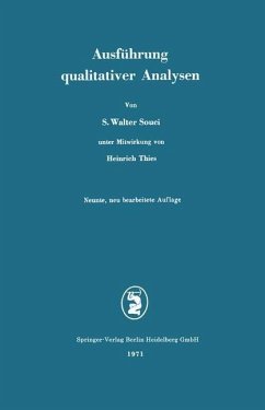 Ausführung qualitativer Analysen (eBook, PDF) - Souci, Siegfried Walter; Thies, Heinrich