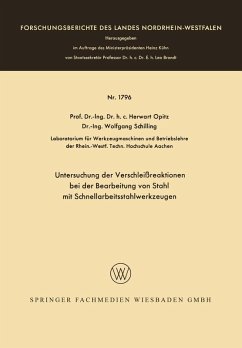 Untersuchung der Verschleißreaktionen bei der Bearbeitung von Stahl mit Schnellarbeitsstahlwerkzeugen (eBook, PDF) - Opitz, Herwart