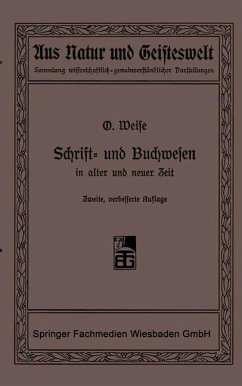 Cover Schrift- und Buchwesen in alter und neuer Zeit (eBook, PDF)