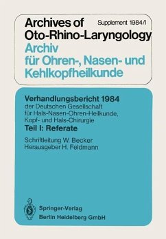 Verhandlungsbericht 1984 der Deutschen Gesellschaft für Hals- Nasen- Ohren-Heilkunde, Kopf- und Hals-Chirurgie (eBook, PDF)