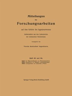 Mitteilungen über Forschungsarbeiten auf dem Gebiete des Ingenieurwesens (eBook, PDF) - Verein Deutscher Ingenieure