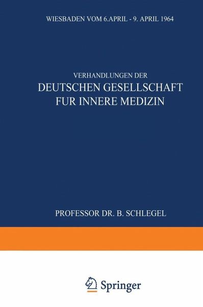 Verhandlungen der Deutschen Gesellschaft für Innere Medizin (eBook, PDF) Verhandlungen der Deutschen Gesellschaft für Innere Medizin (eBook, PDF)
