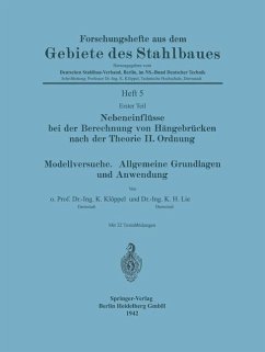 Cover Nebeneinflüsse bei der Berechnung von Hängebrücken nach der Theorie II. Ordnung. Modellversuche. Allgemeine Grundlagen und Anwendung (eBook, PDF)