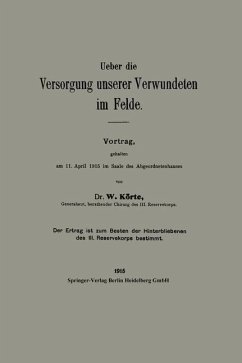 Cover Ueber die Versorgung unserer Verwundeten im Felde (eBook, PDF)