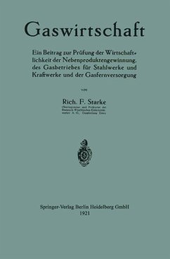 Gaswirtschaft (eBook, PDF) - Starke, Richard Ferdinand
