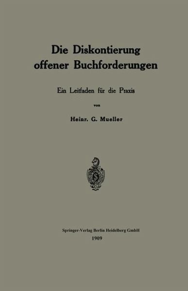 Die Diskontierung offener Buchforderungen (eBook, PDF) Die Diskontierung offener Buchforderungen (eBook, PDF)