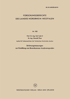 Strömungsmessungen zur Ermittlung von Brennkammer-Ausbrenngraden (eBook, PDF) - Leist, Karl