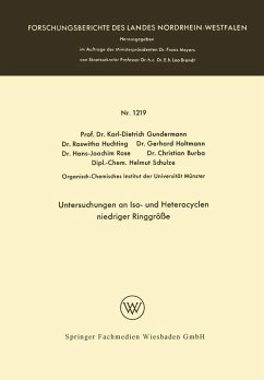 Cover Untersuchungen an Iso- und Heterocyclen niedriger Ringgröße (eBook, PDF)