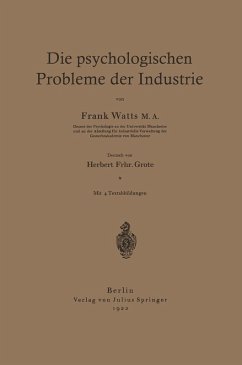 Cover Die psychologischen Probleme der Industrie (eBook, PDF)