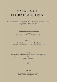 I. Teil: Pteridophyten und Anthophyten (Farne und Blütenpflanzen) (eBook, PDF) - Janchen, Erwin