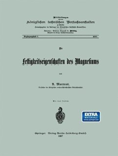 Die Festigkeitseigenschaften des Magnesiums (eBook, PDF) - Martens, U.