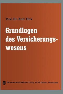 Grundlagen des Versicherungswesens (eBook, PDF) - Hax, Karl