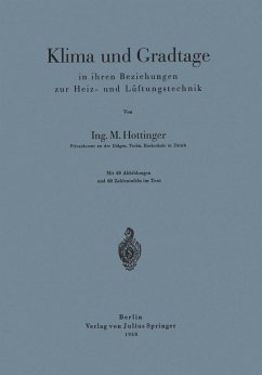 Klima und Gradtage in ihren Beziehungen zur Heiz- und Lüftungstechnik (eBook, PDF) - Hottinger, M.
