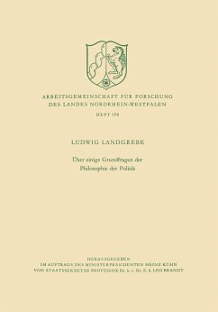 Über einige Grundfragen der Philosophie der Politik (eBook, PDF) - Landgrebe, Ludwig