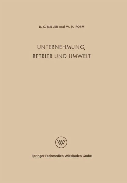 Unternehmung, Betrieb und Umwelt (eBook, PDF)