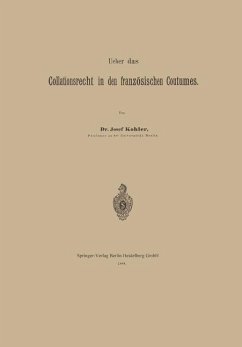 Cover Ueber das Collationsrecht in den französischen Coutumes (eBook, PDF)