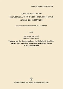 Cover Verbesserung der Benutzungsdauer der Höchstlast in ländlichen Netzen durch vermehrte Anwendung elektrischer Geräte in der Landwirtschaft (eBook, PDF)