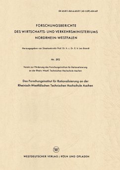 Das Forschungsinstitut für Rationalisierung an der Rheinisch-Westfälischen Technischen Hochschule Aachen (eBook, PDF) - Loparo, Kenneth A.