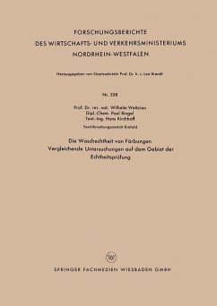 Die Waschechtheit von Färbungen (eBook, PDF) - Weltzien, Wilhelm