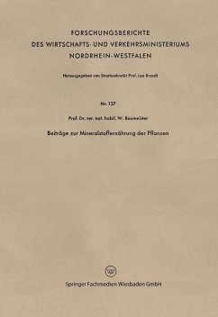 Beiträge zur Mineralstoffernährung der Pflanzen (eBook, PDF) - Baumeister, Walter