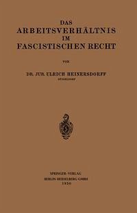 Cover Das Arbeitsverhältnis im Fascistischen Recht (eBook, PDF)
