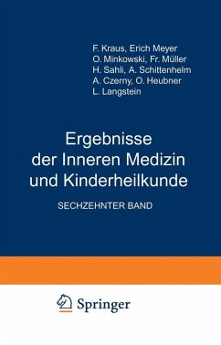 Ergebnisse der Inneren Medizin und Kinderheilkunde (eBook, PDF) - Langstein, L.; Meyer, Erich; Schittenhelm, A.; Brugsch, Th.