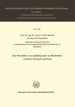 Cover Das Herstellen von Außenborden an Blechteilen zwischen Stempel und Ring (eBook, PDF)