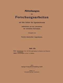 Mitteilungen über Forschungsarbeiten auf dem Gebiete des Ingenieurwesens (eBook, PDF) - Hoefer, Kurt; Szitnick, Robert