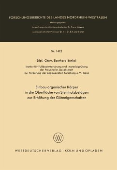 Einbau organischer Körper in die Oberfläche von Steinholzbelägen zur Erhöhung der Güteeigenschaften (eBook, PDF) - Benkel, Eberhard