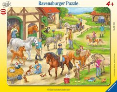 Ravensburger Kinderpuzzle - 06164 Auf dem Pferdehof - Rahmenpuzzle für Kinder ab 4 Jahren, mit 40 Teilen