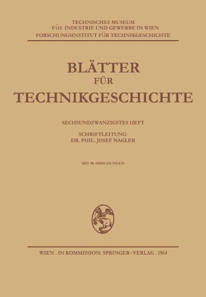 Blätter für Technikgeschichte (eBook, PDF) Blätter für Technikgeschichte (eBook, PDF)