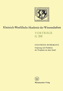 Ursprung und Funktion der Prophetie im alten Israel (eBook, PDF) - Herrmann, Siegfried