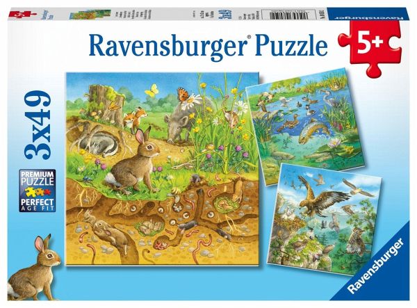 Ravensburger Kinderpuzzle - 08050 Tiere in ihren Lebensräumen - Puzzle für  … - Bei bücher.de immer portofrei