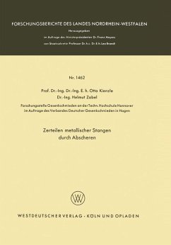 Zerteilen metallischer Stangen durch Abscheren (eBook, PDF) - Kienzle, Otto