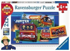 Ravensburger 07826 - Fireman Sam, Wasser marsch mit Sam, 2x24 Teile, Puzzle
