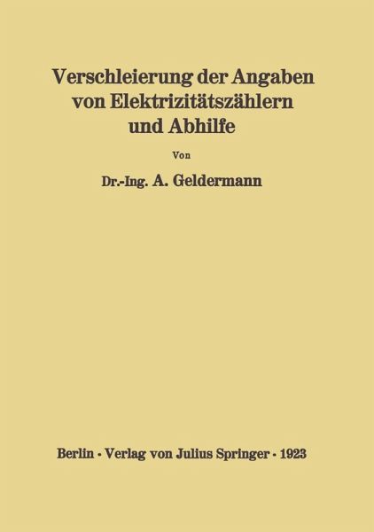Verschleierung der Angaben von Elektrizitätszählern und Abhilfe (eBook, PDF)