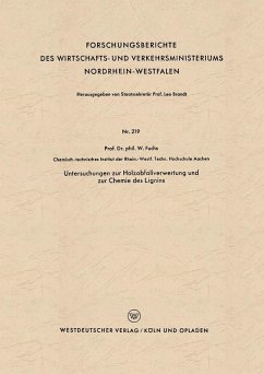 Untersuchungen zur Holzabfallverwertung und zur Chemie des Lignins (eBook, PDF) - Fuchs, Walter Maximilian